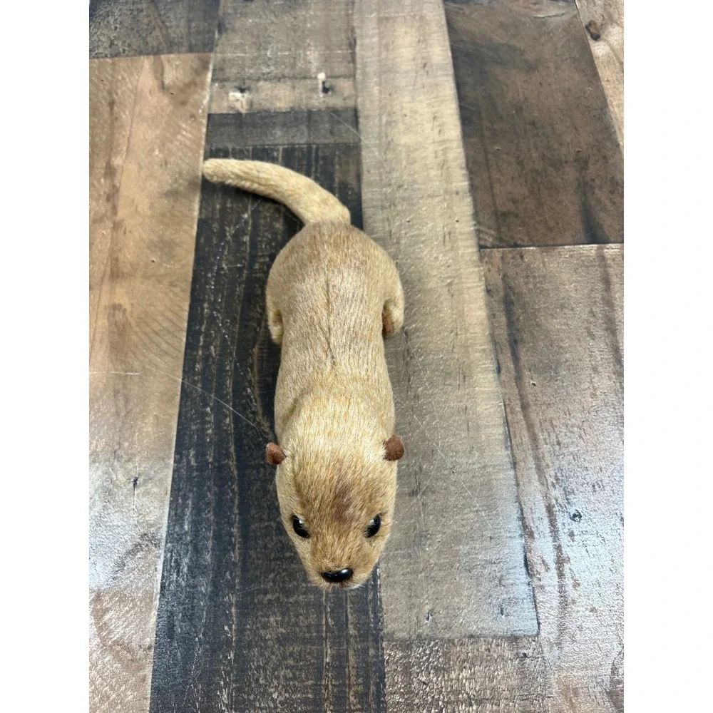 Realistic Tan‎ River Otter Plush Stuffed Animal Wildlife Toy White Underbelly